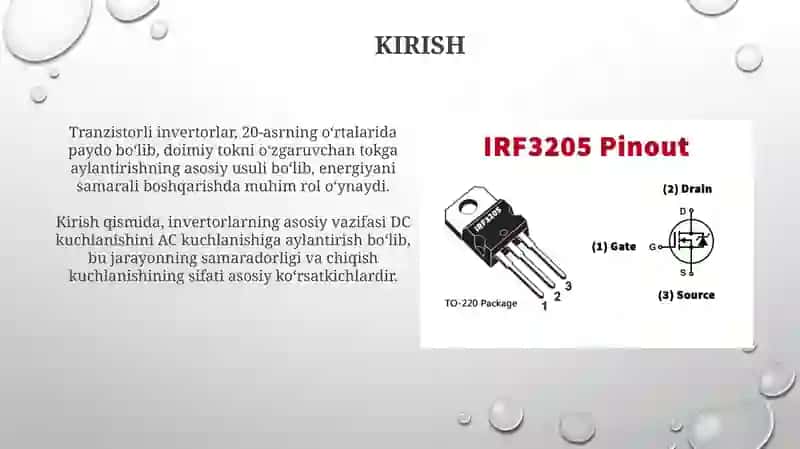 Tranzistorli invertorlarning chiqishdagi kuchlanishni sifatini oshirish va uning sifat ko‘rsatkichlari 3