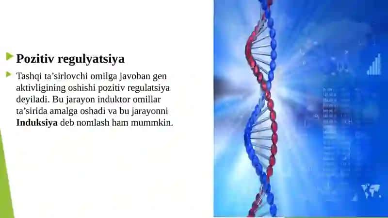Genlar ta'sirini boshqarilishi, hujayra differensirovkasi. 3