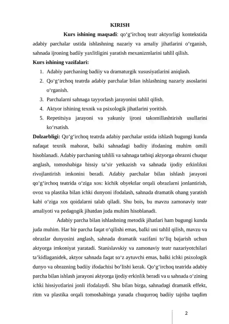 ADABIY PARCHALAR USTIDA ISHLASH 3