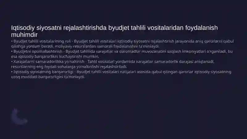 Iqtisodiy siyosatni ishlab chiqish vositalari 3