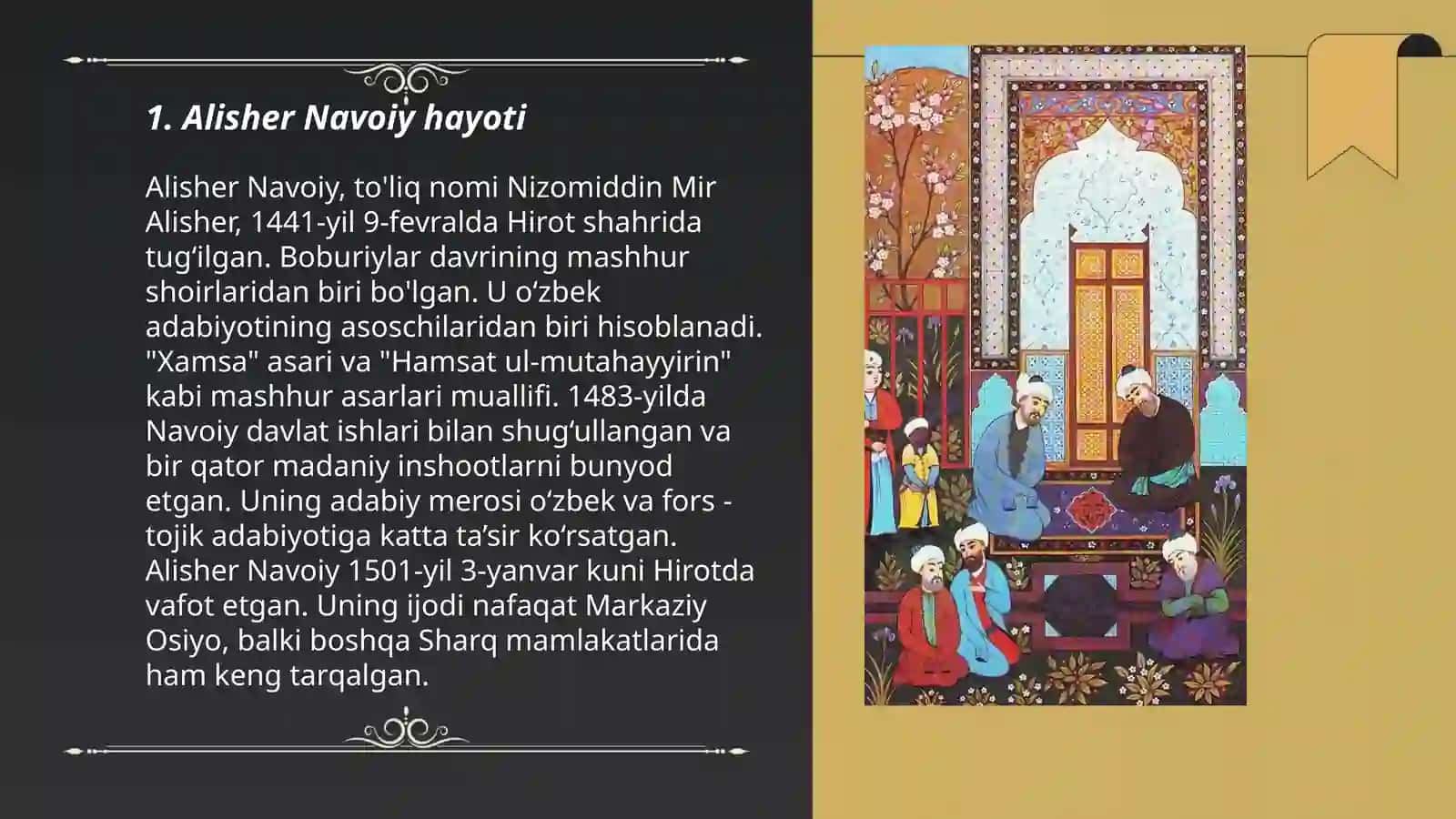 Alisher Navoiy hayoti 3