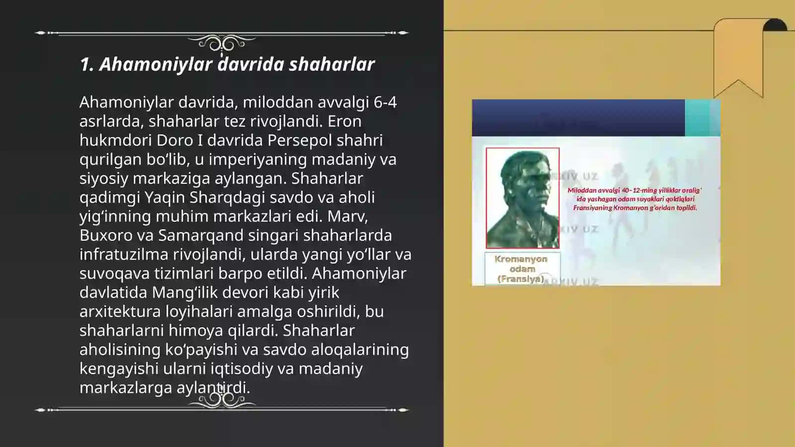 Ahamoniylar davridagi shaharlar va ularning o'ziga xos qurilish uslubi 3