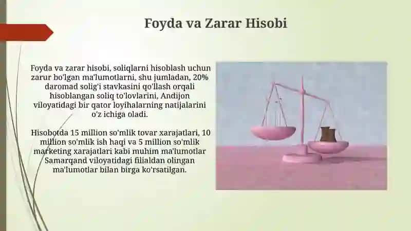Moliyaviy holat hisoboti 3