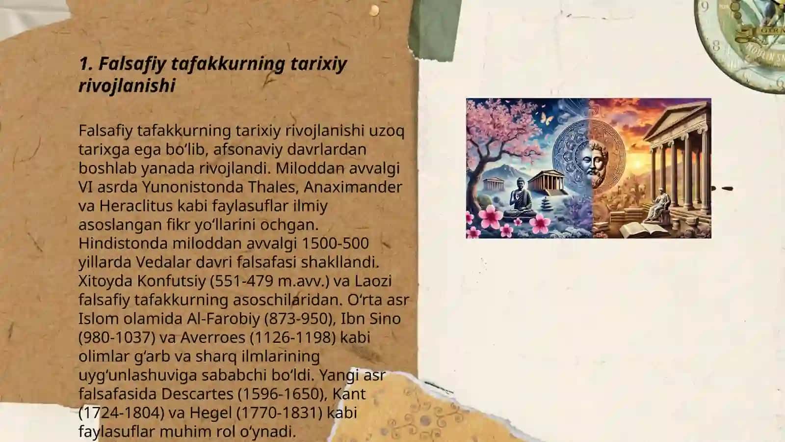 Falsafiy tafakkur taraqqiyoti bosqichlari.Sharq va G'arb falsafasi 3