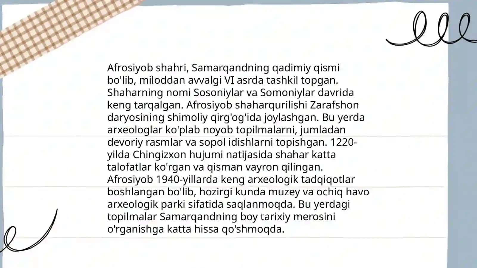 Afrosiyob shahri va uning tarixi 3