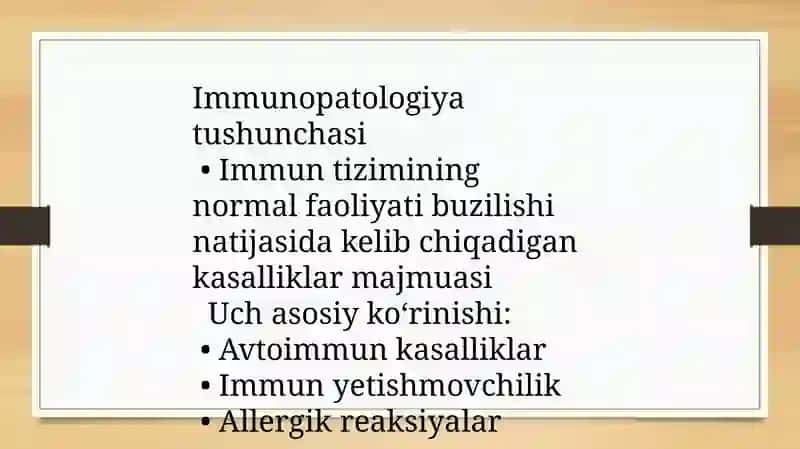 Immunopatologiya va uning o‘sma hujayralari kelib chiqishidagi ahamiyati 3