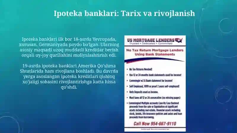 Ipoteka banklari: Tarix va rivojlanish 3
