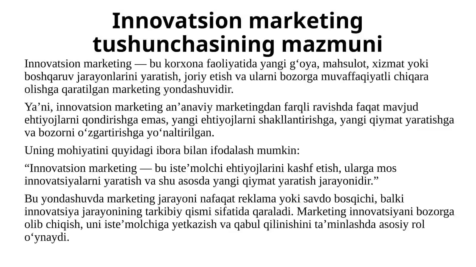 Iqtisodiyotni innovasion rivojlantirish sharoitida marketingni shakllantirishning nazariy asoslari 3