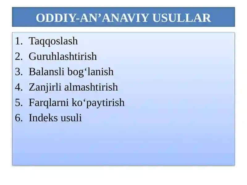 IQTISODIYTAHLILNING METODI VA USULLARI 3