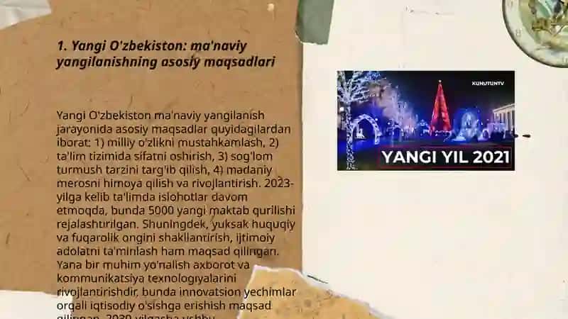 Yangi Õzbekistonda amalga oshirilayotgan ma'naviy õzgarishlar 3