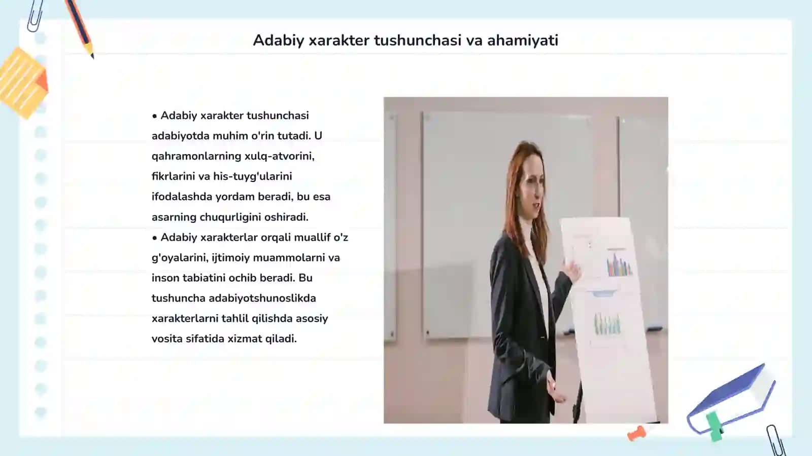 Adabiy xarakter maqolasini oʻqib oʻrganish 3
