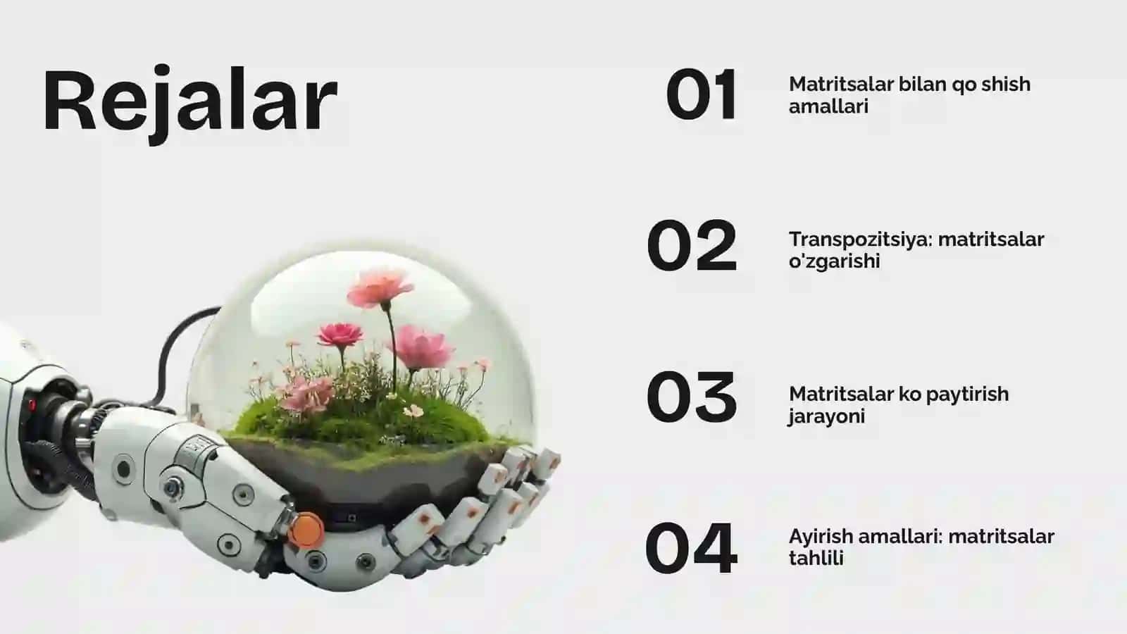 Matritsalar bilan amallar 3