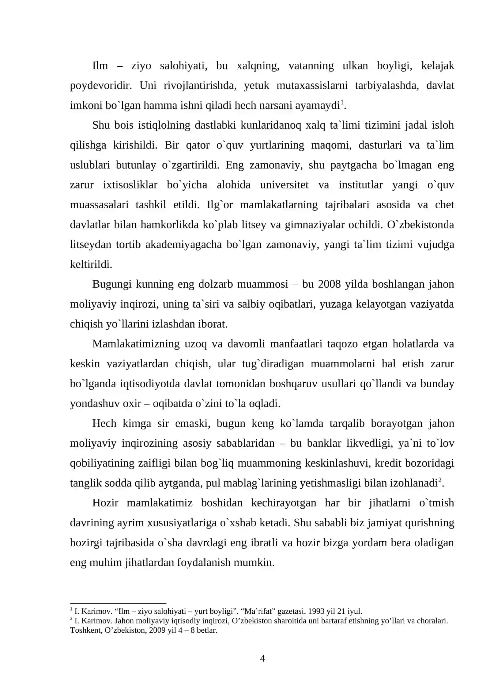 Mustaqil O`zbekistonda ta`lim samaradorligini oshirishdagi olib borilgan chora – tadbirlar va ularning natijalari 3