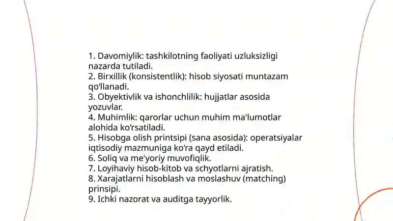 Qurılısda buxgalteriya esabı, audit hám salıqqa tartıw 3