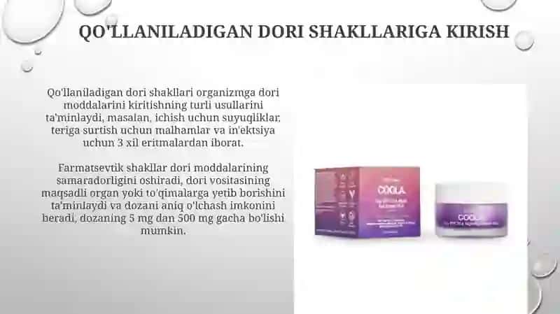 Applikatsion dori shakllari va malhamlar haqida umumiy ma'lumot 3