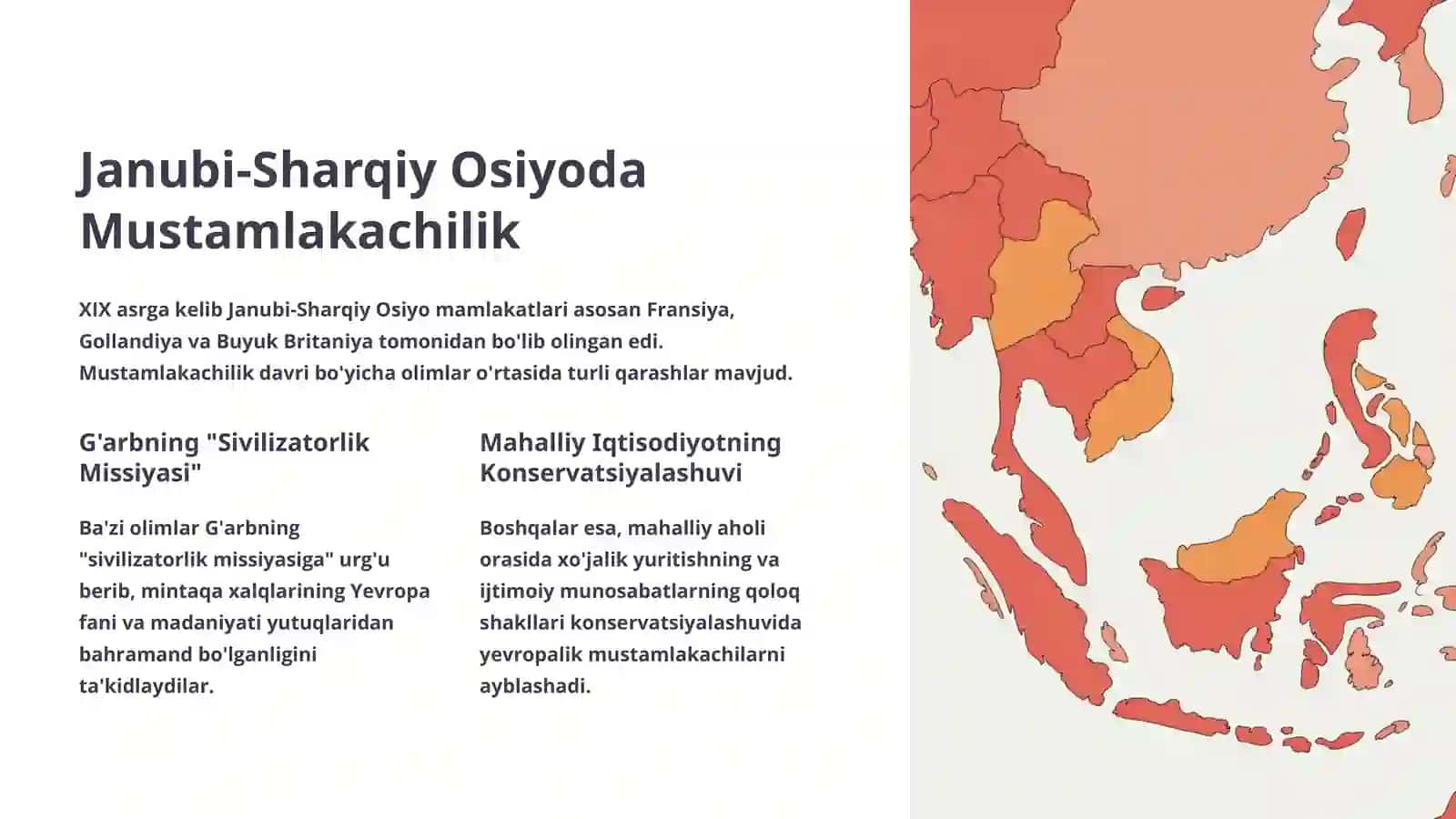 XVI-XVIII asrlarda Janubi-Sharqiy Osiyo mamlakatlari 3
