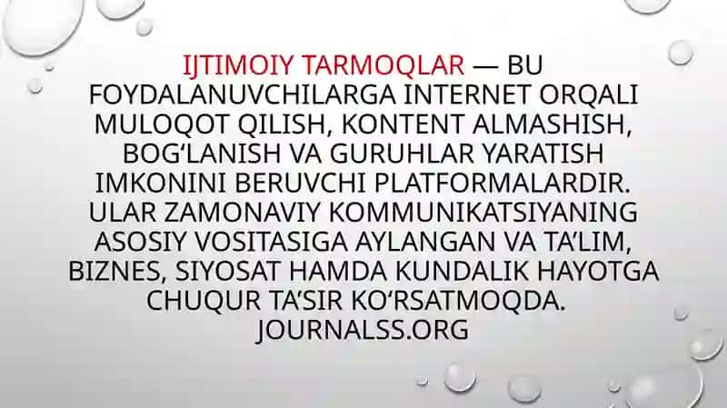 IJTIMOIY TARMOQLAR VA ULANING TAHDIDI 3