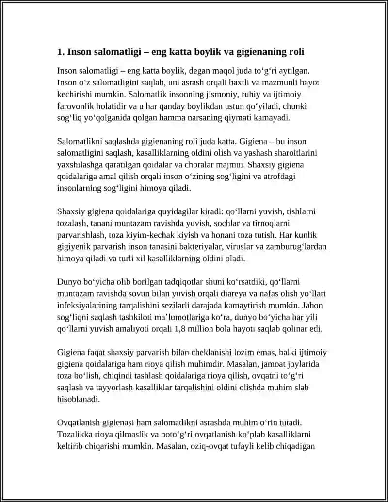 DEN SAWLIQ-TEREN BAYLIQ. JEKE-GIGIENA-TAZALIQ GIREWI. RAWISH 3