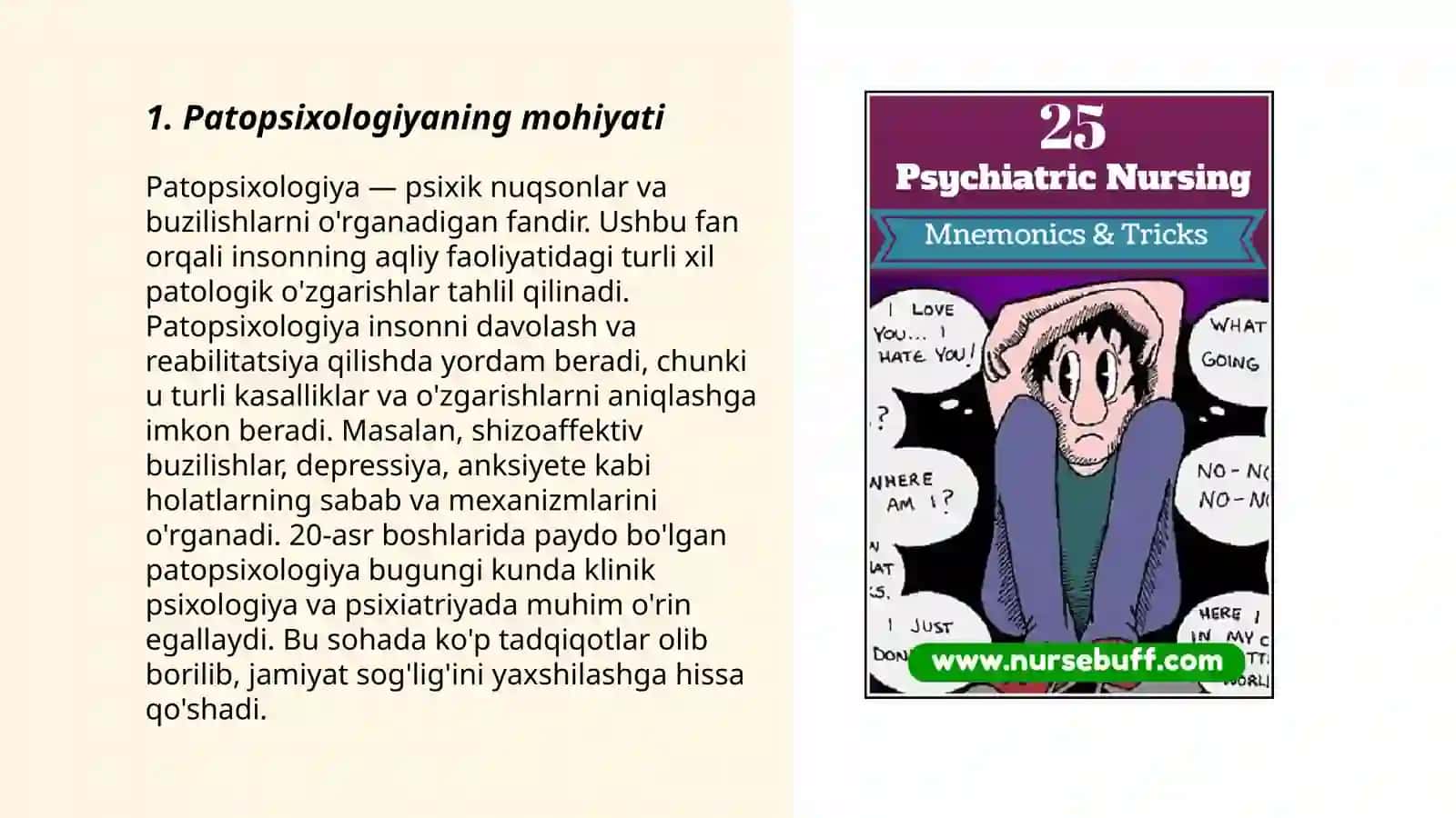 Patapsixologiyaning psixiatriya bilan boʻlgan munosabati 3