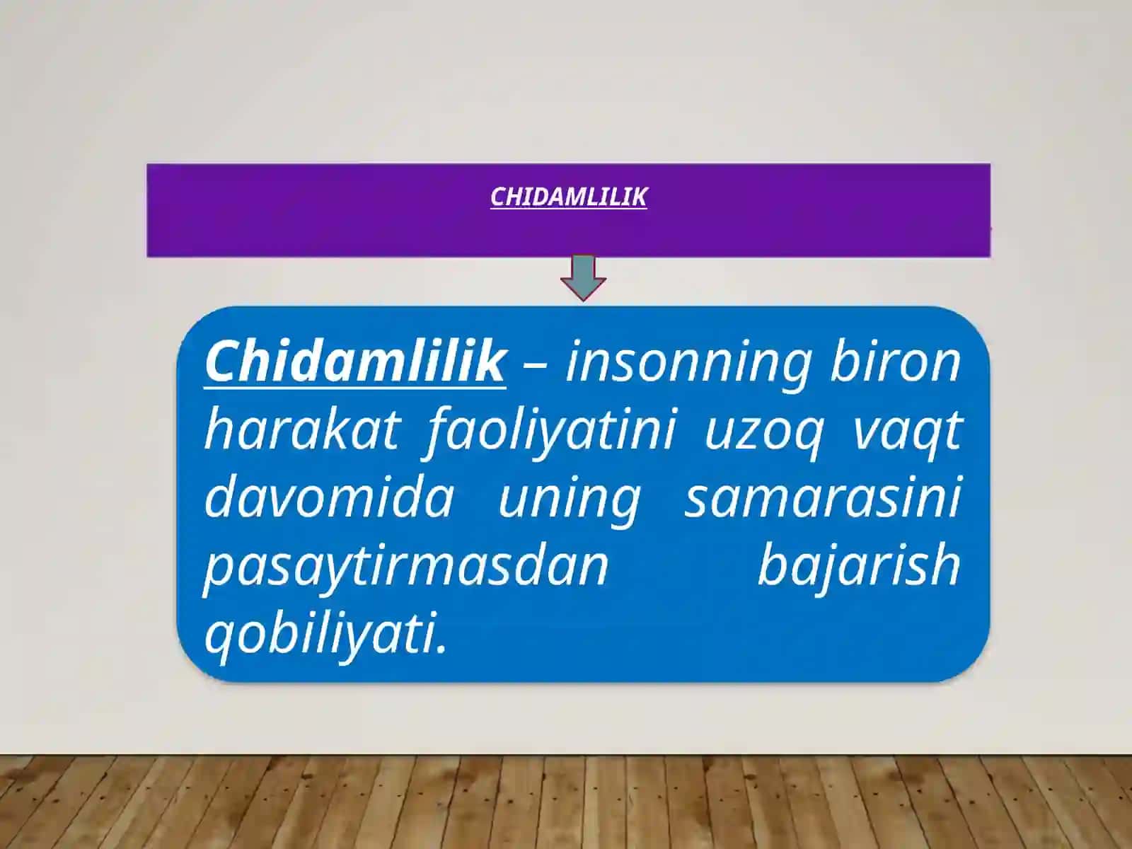 Chidamlilikni tarbiyalash 3
