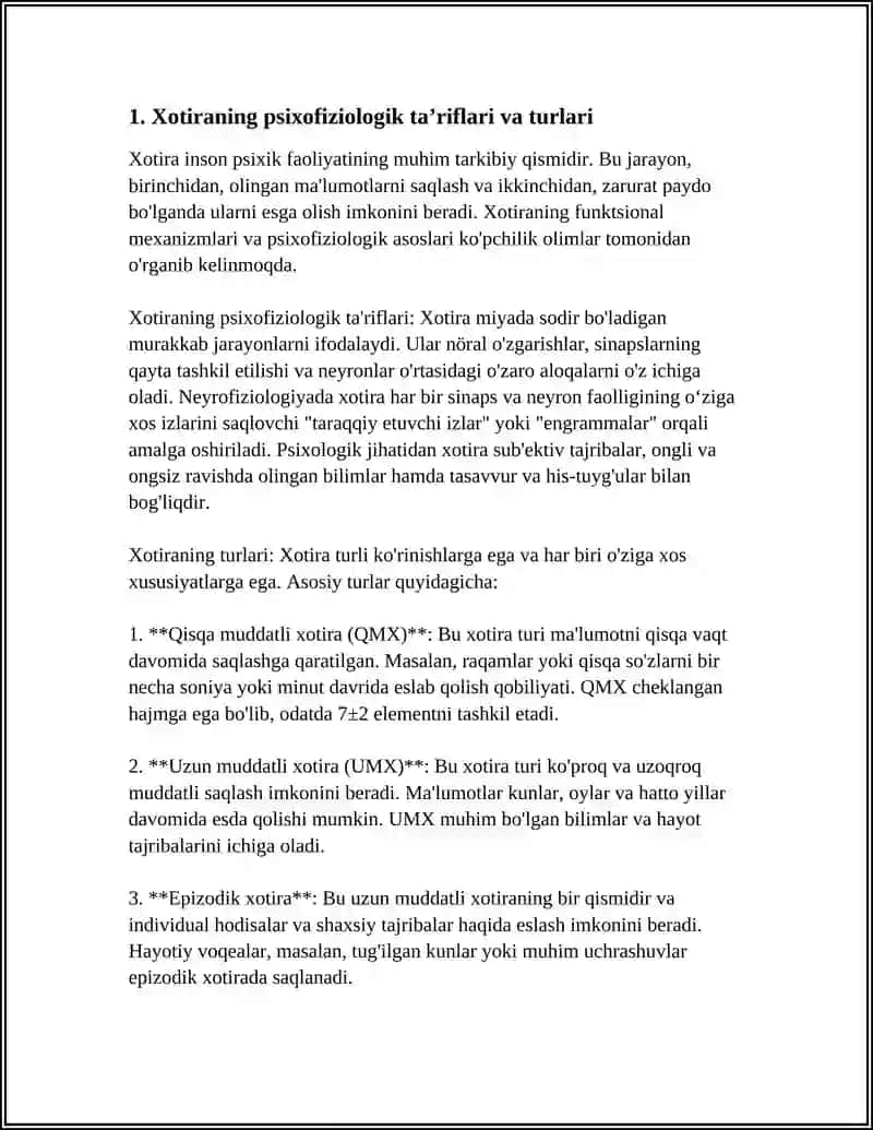 XOTIRANING PSIXOFIZIOLOGIK ASOSLARI 3