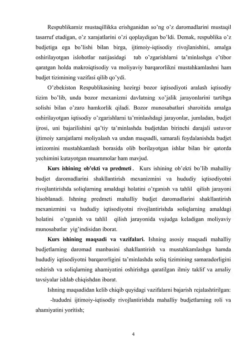 MAHALLIY BYUDJETLAR DAROMADLARINING SHAKLLANISHIDA UMUMDAVLAT SOLIQLARINING O'RNI VA AHAMIYATI 3
