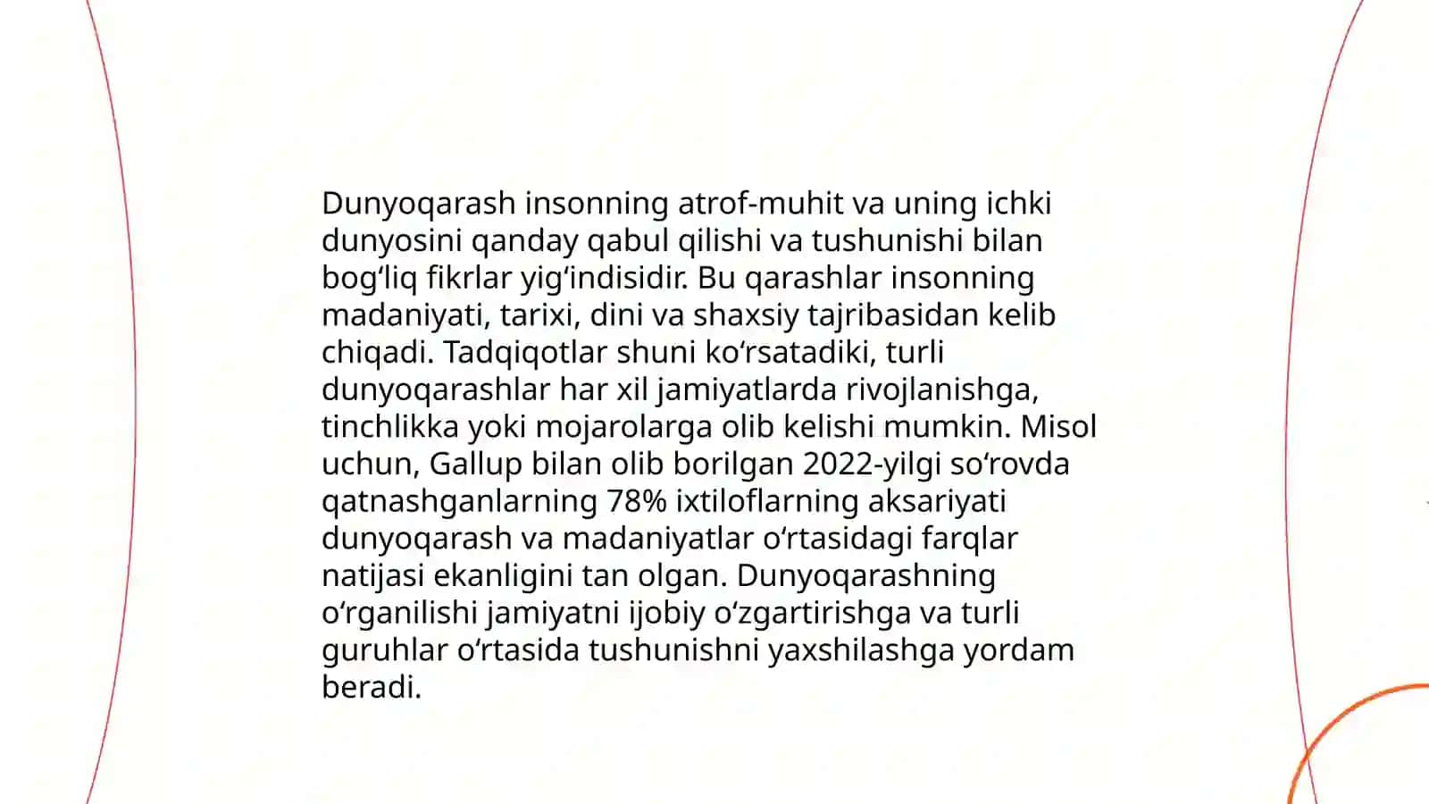 Dunyoqarashni shakllantirish. Aqliy dunyoqarash 3