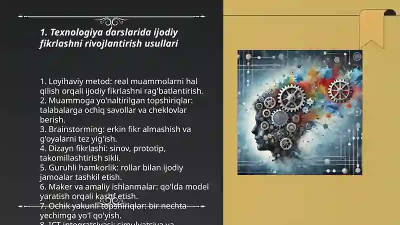 Texnologiya jarayonida oʻquvchilarning ijodiy qobiliyatlarini shakllantira olish 3