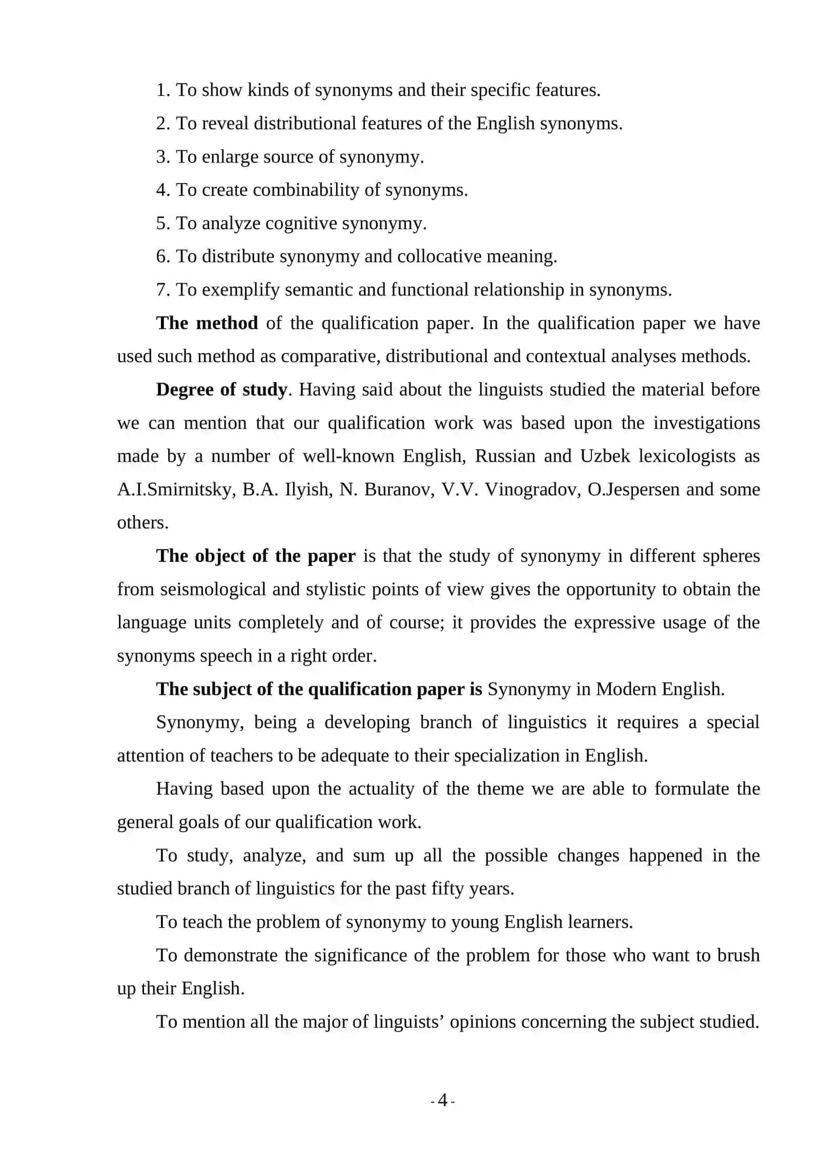 SYNONYMS AND THEIR SIGNIFICANCE IN THE LANGUAGE 3