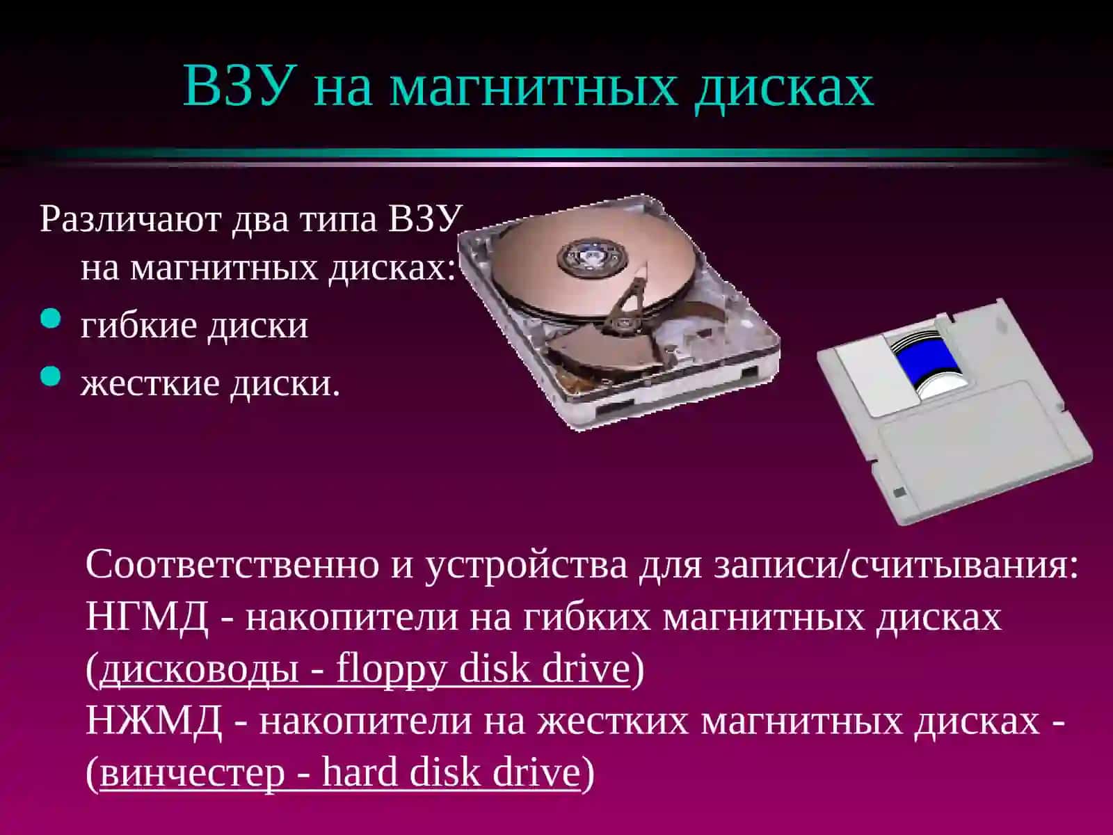 ВНЕШНИЕ ЗАПОМИНАЮЩИЕ УСТРОЙСТВА(часть 1) 3