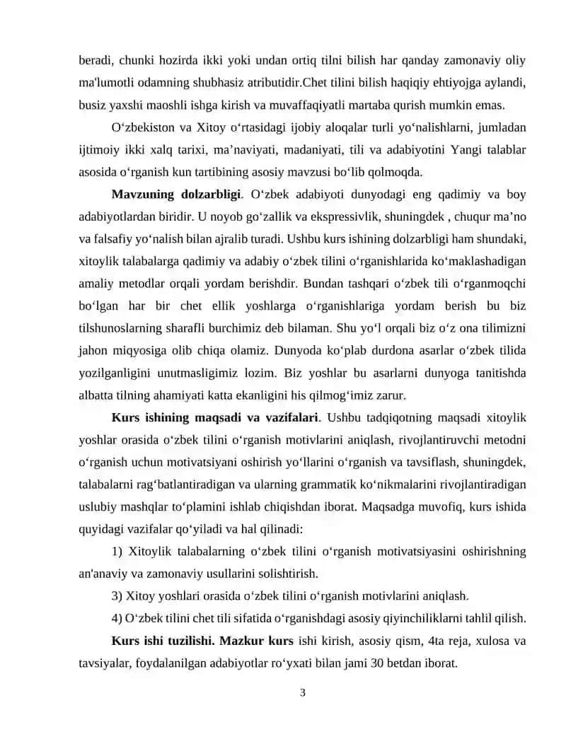 XITOY OLIY TA’LIM MUASASSALARIDA O‘ZBEK TILINI O‘QITISHNING QIYOSIY VA RIVOJLANTIRUVCHI METODLARINI AMALIYOTDA QO‘LLASHNING DOLZARBLIGI 3