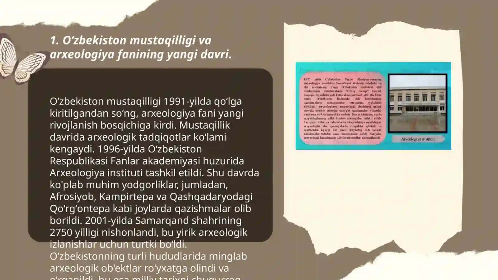 Oʻzbekistonning mustaqilligi davrida arxeologiya fanining rivojlanishi 3