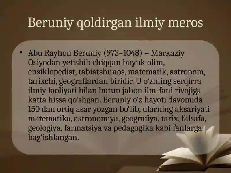 AbuRayhon Beruniyning ilmiy-pedagogik qarashlari 3