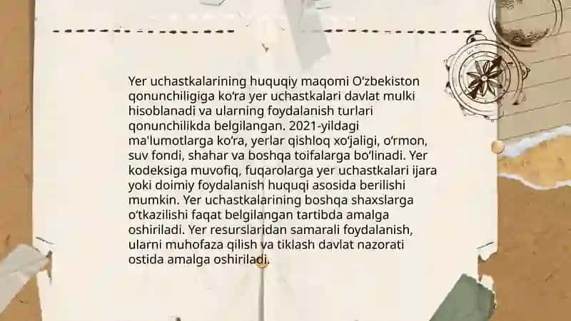 Yer uchastkalari dalolatnomasini tuzish 3