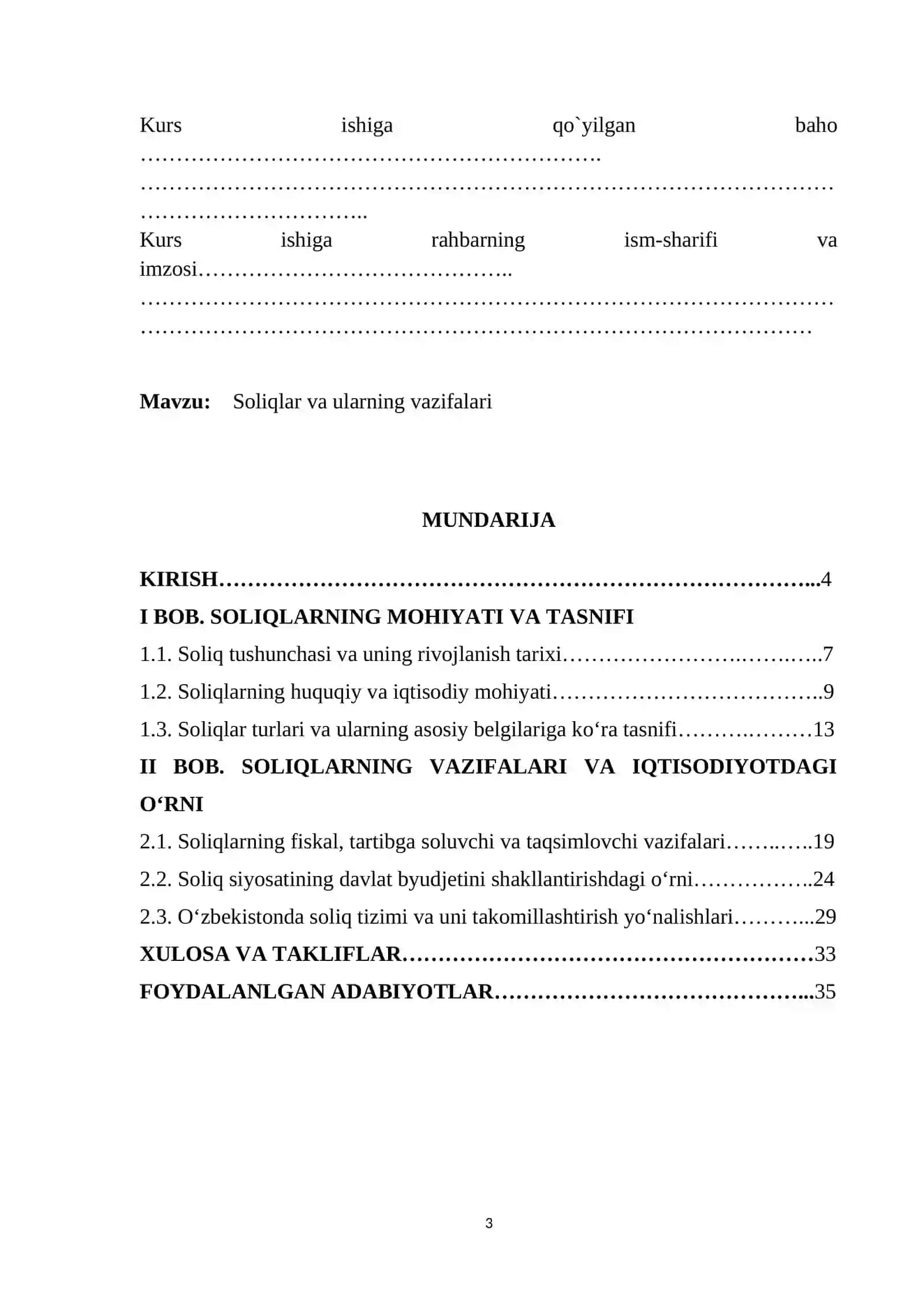 Soliqlar va ularning vazifalari 3