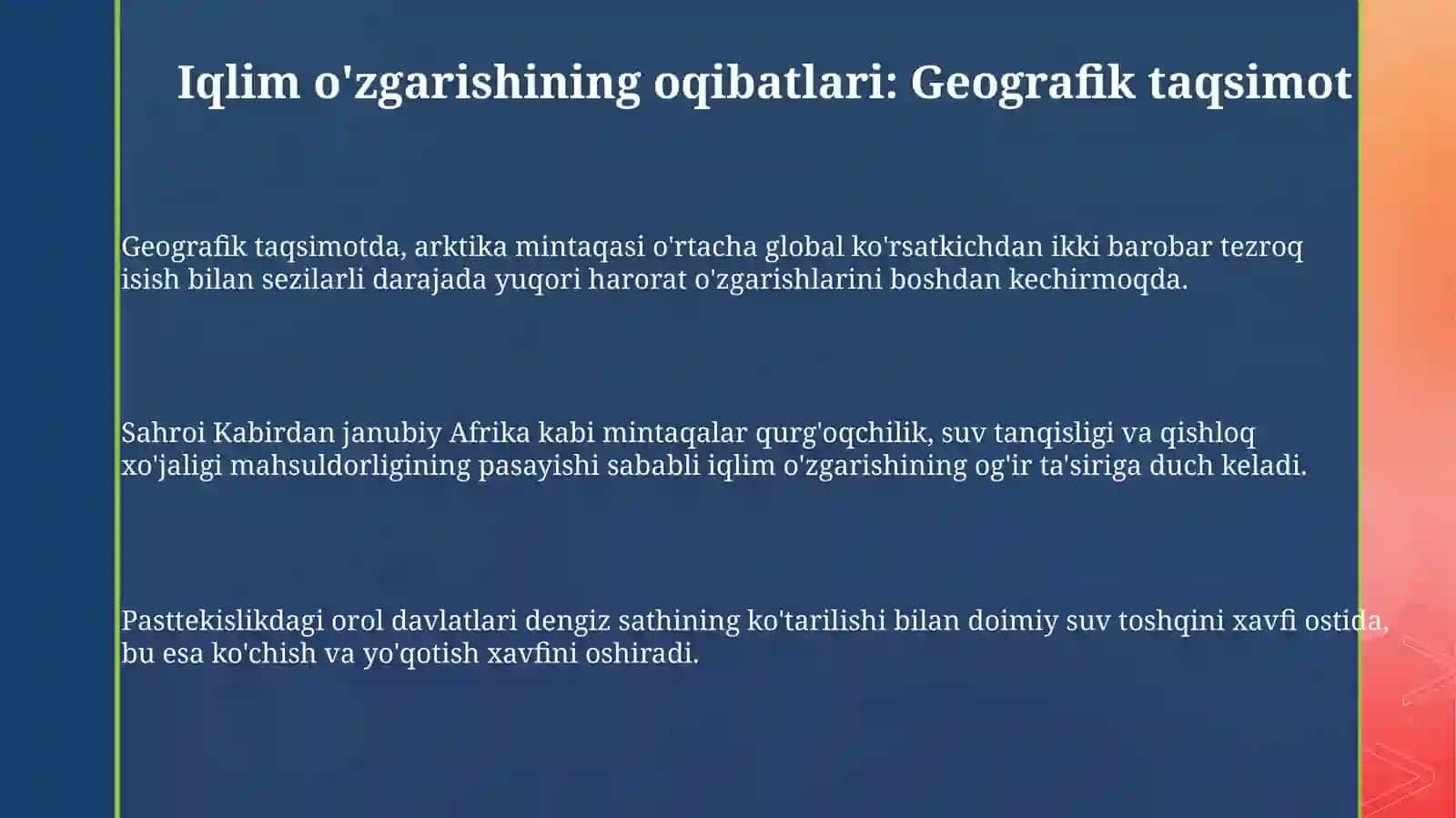 Iqlimni oʻzgarishi kimlarga qimmatga tushadi 3