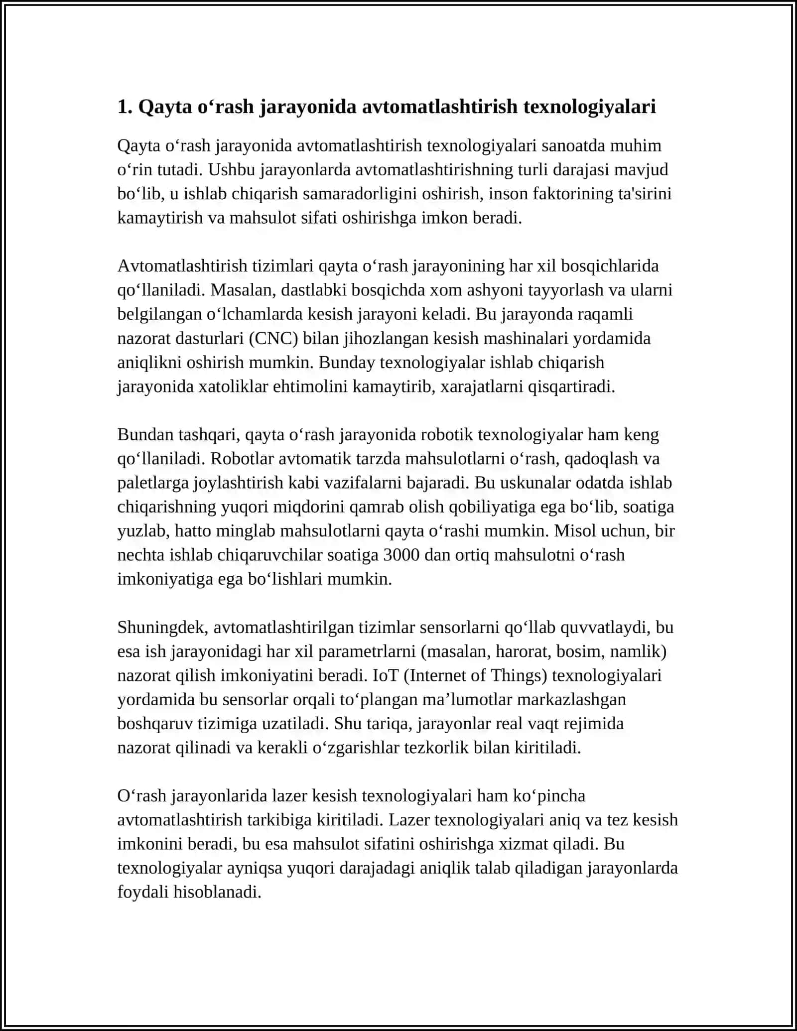 QAYTA OʻRASH JARAYONIDA INNOVATSION TEXNOLOGIYALAR 3
