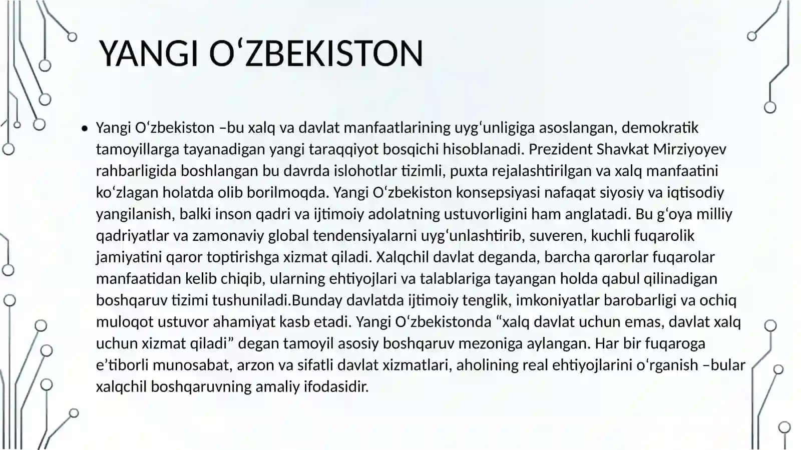 Yangi Oʻzbekistonda xalqchil va insonparvar davlat qurishning ijtimoiy siyosiy ahamiyati 3