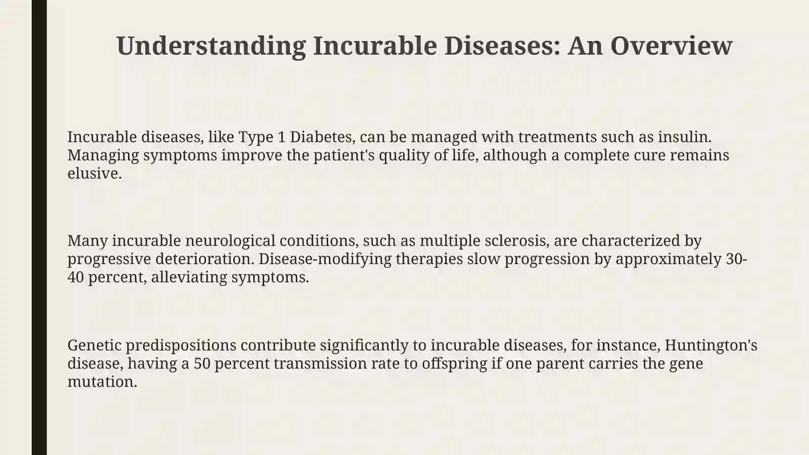 Understanding Incurable Diseases 3