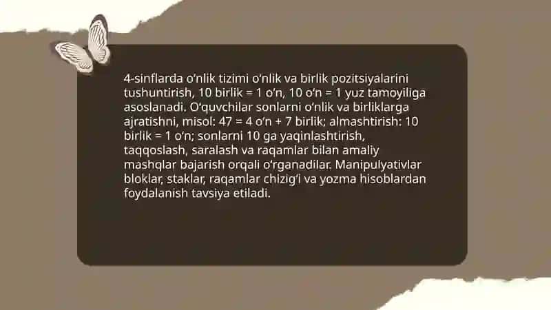 4-sinflarda 10 100 1000 sonlarni nomerlashga oʻrgatish 3