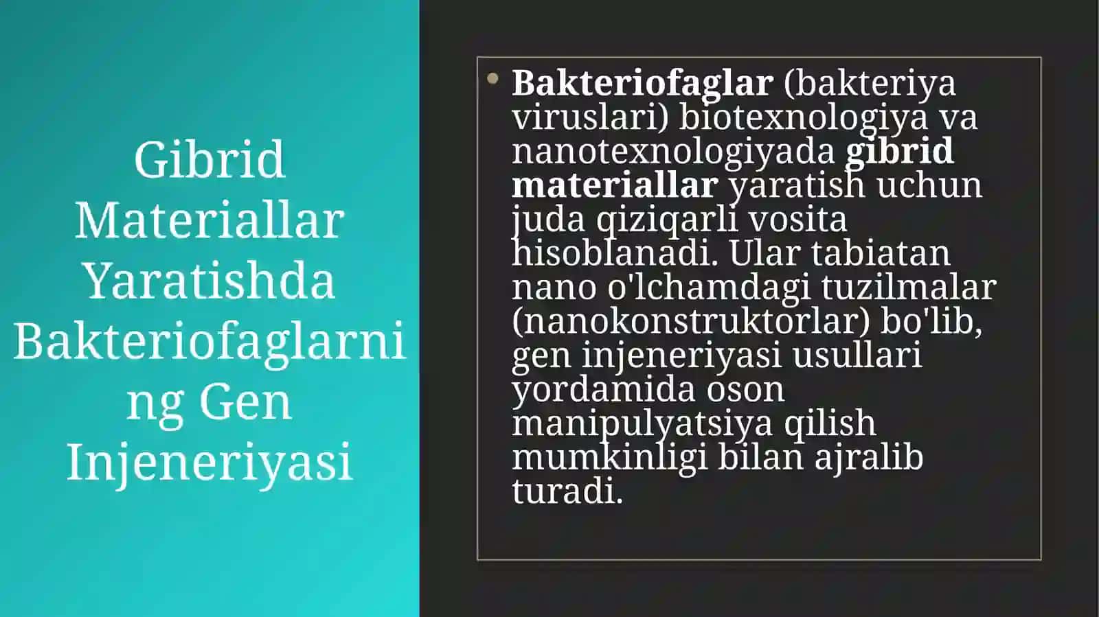 Gibrit Materiallar Yaratishda Bakteriofaglarning Gen Injeneriyasi 3