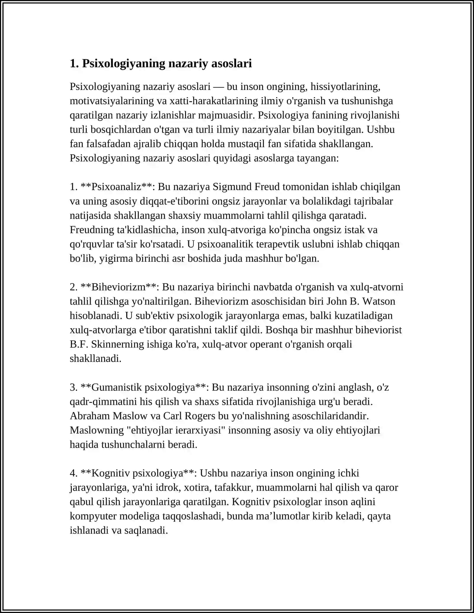 ANDIJON PEDAGOGIKA INSITUTI PISIXOLOG HAFTALIK REJA 3