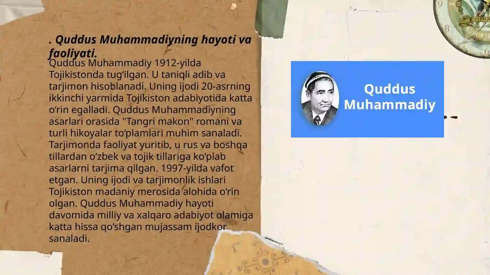 Quddus Muhammadiyning hayoti va ijodiy faoliyati 3
