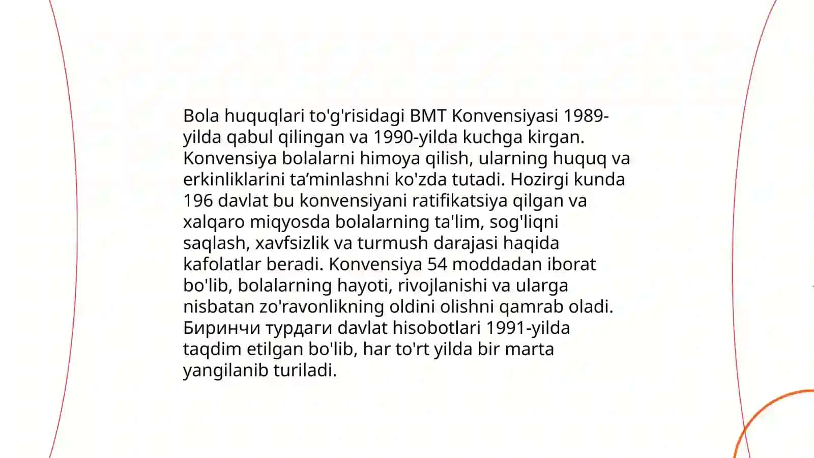 Bola huquqlari tog'risidagi BMT Konvensiyasi asoslari 3