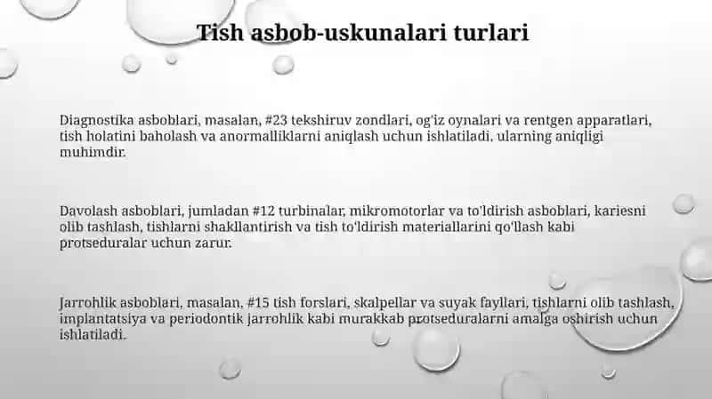 Stomatologik qurilmalar turlari. Stomatologiyada xavfsizlik choralari 3