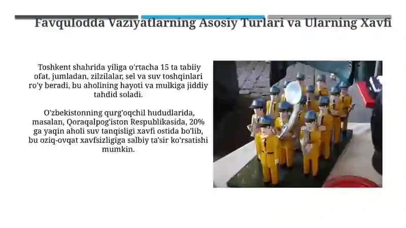 Aholini favqulodda vaziyatlarga mustaqil tayyorlash shakllari va usullari 3
