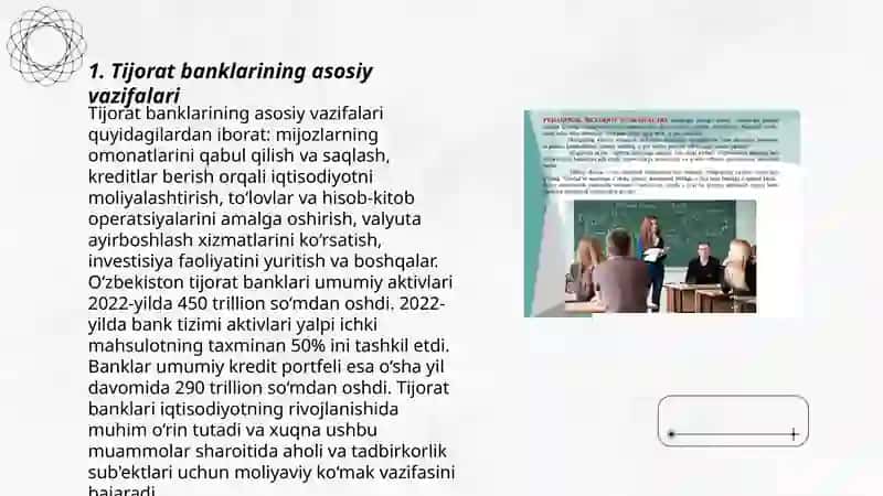 Tijorat banklarining vazifalari va funksiyalari 3