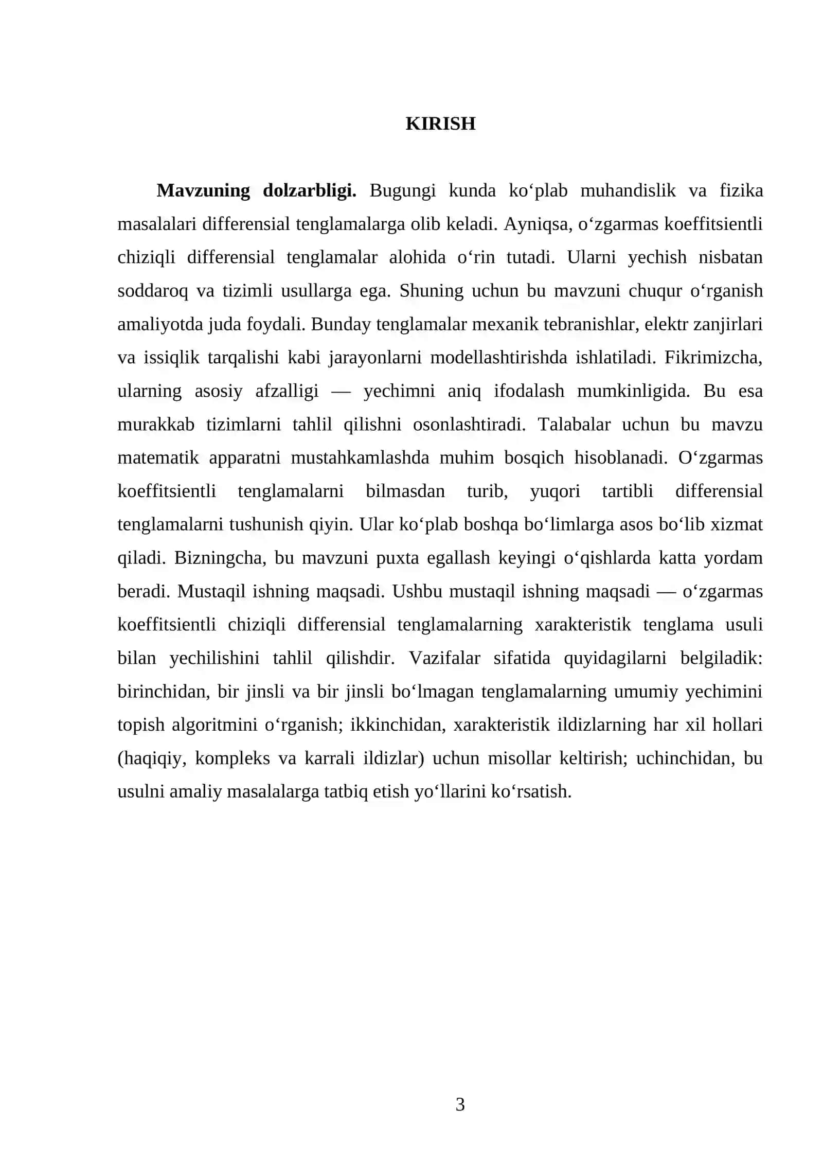 O`zgarmas koeffitsientli chiziqli differensial tenglamalar 3