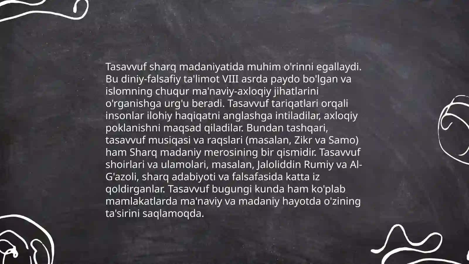Tasavvuf taʼlimotining sharq madaniyatiga taʼsiri 3