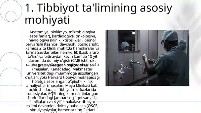 Tibbiyotda ta’lim jarayoning mohiyati va mazmuni 3
